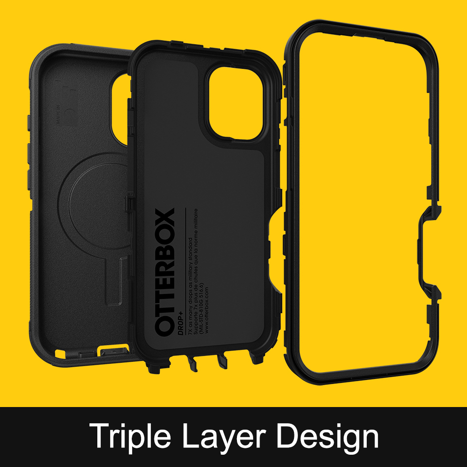 OtterBox Defender MagSafe Shockproof Case for Apple iPhone 16 Plus - Black