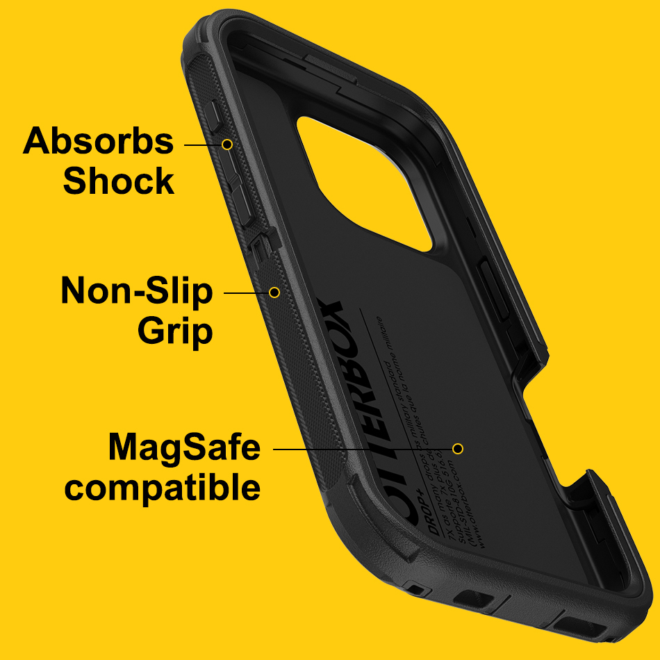OtterBox Defender MagSafe Shockproof Case for Apple iPhone 16 Pro - Black