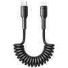 Joyroom (30W) Lightning to USB Type-C Retractable Coiled Charging Cable (1.5m) for iPhone / iPad