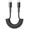 Joyroom (60W) USB Type-C (PD) Retractable Coiled Charging Cable (1.5m) for Phone / Tablet