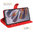 Leather Wallet Case & Card Holder Pouch for Motorola Edge 50 Neo - Red