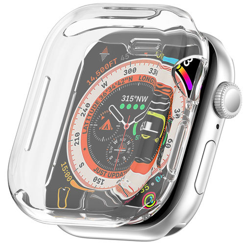 (2-Pack) Flexi Slim Gel Case for Apple Watch 42mm (Series 10) - Clear