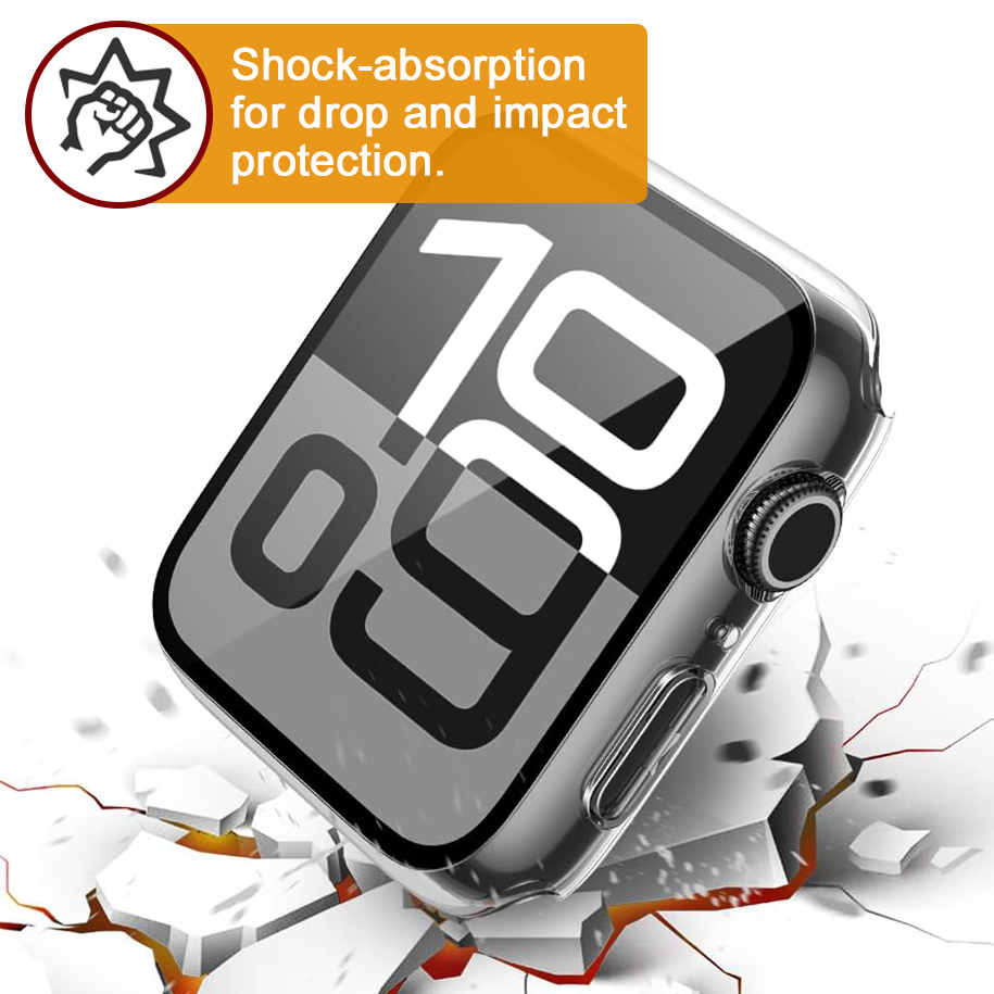 Anti-Scratch Hard Shell Case for Apple Watch 42mm (Series 10) - Clear (Frame)