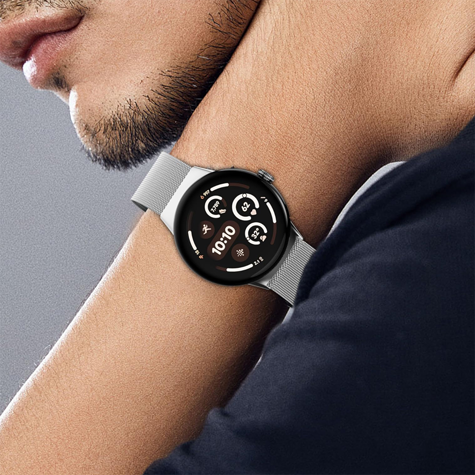 Milanese Magnetic Stainless Steel Band for Google Pixel Watch 3 (45mm) - Silver