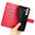 Leather Wallet Case & Card Holder Pouch for Samsung Galaxy S24 FE - Red