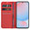 Leather Wallet Case & Card Holder Pouch for Samsung Galaxy S24 FE - Red