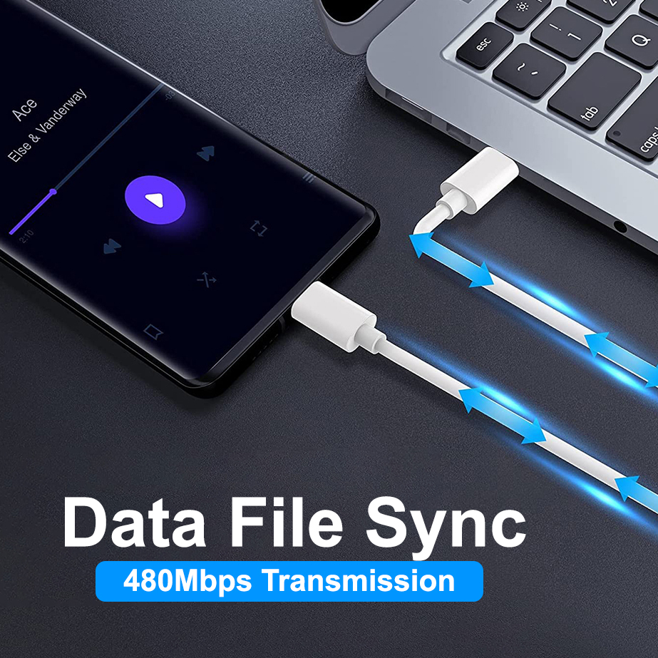 (60W) USB Type-C (PD) Fast Charging Data Cable (1m) - White