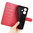Leather Wallet Case & Card Holder Pouch for Oppo A60 / A40 - Red