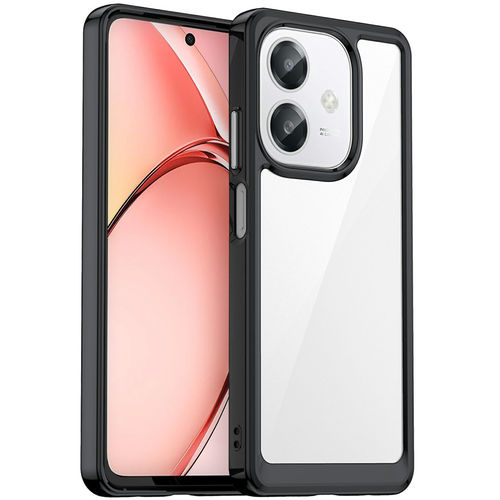 Hybrid Acrylic Tough Shockproof Case for Oppo A60 / A40 - Black (Frame)