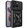 Heavy Duty Shockproof Case / Slide Camera Cover for Motorola Edge 50 Neo - Black