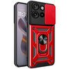 Heavy Duty Shockproof Case / Slide Camera Cover for Motorola Edge 50 Neo - Red