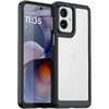 Hybrid Acrylic Tough Shockproof Case for Motorola Moto G55 - Black (Frame)