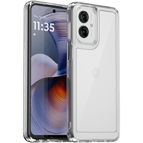 Hybrid Acrylic Tough Shockproof Case for Motorola Moto G55 - Clear (Frame)