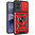 Heavy Duty Shockproof Case / Slide Camera Cover for Motorola Moto G55 - Red
