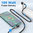 (100W) Double Right Angle USB Type-C (Anti-Tangle) Charging Cable (1m) - Black