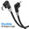 (100W) Double Right Angle USB Type-C (Anti-Tangle) Charging Cable (1m) - Black