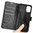 Leather Wallet Case & Card Holder Pouch for Motorola Moto G55 - Black