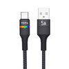 Totu Journey (25W) Glowing LED USB Type-C Charging Cable (1.5m) - Black