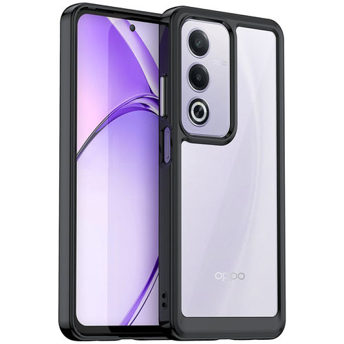Hybrid Acrylic Tough Shockproof Case for Oppo A80 5G - Black (Frame)