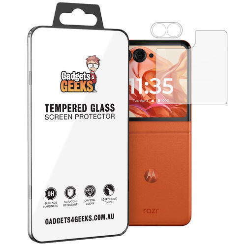 9H Tempered Glass Screen Protector / Camera Lens Cover for Motorola Razr 50