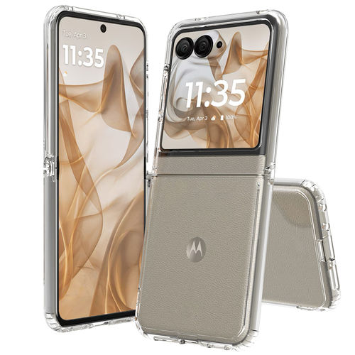 Hybrid Acrylic Tough Shockproof Case for Motorola Razr 50 - Clear (Frame)