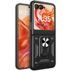 Heavy Duty Shockproof Case / Finger Ring Holder for Motorola Razr 50 - Black