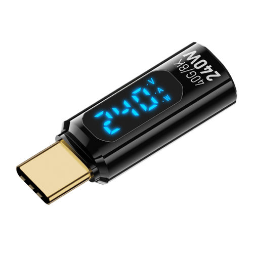 (240W) USB4 Type-C (PD) Connector / LED Digital Display / Voltage Tester / Power Adapter