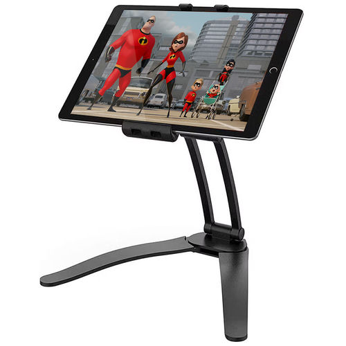 (2-in-1) Aluminium Adjustable Tablet Stand / Wall Mount Foldable Holder for iPad / Galaxy