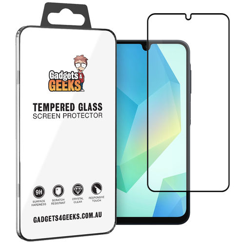 Full Coverage Tempered Glass Screen Protector for Samsung Galaxy A16 5G - Black