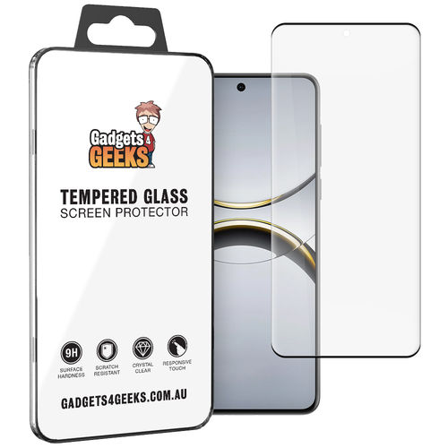 3D Curved Tempered Glass Screen Protector for Oppo Find X8 Pro - Black