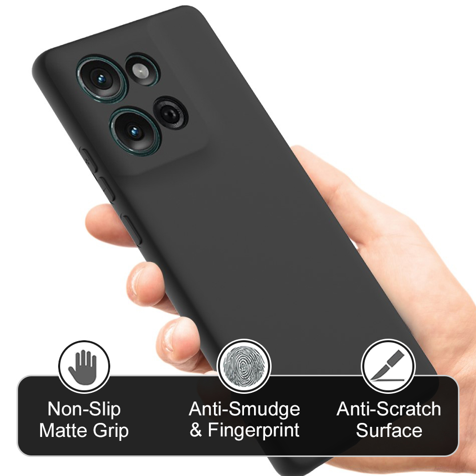 Flexi Stealth Liquid Silicone Case for Motorola Moto G75 - Black (Matte)