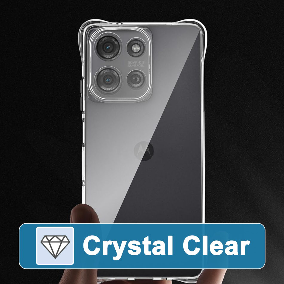 Flexi Gel Shockproof Case for Motorola Moto G75 - Clear (Gloss Grip)