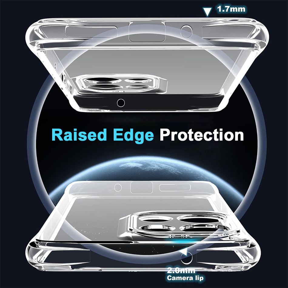 Flexi Gel Shockproof Case for Motorola Moto G75 - Clear (Gloss Grip)