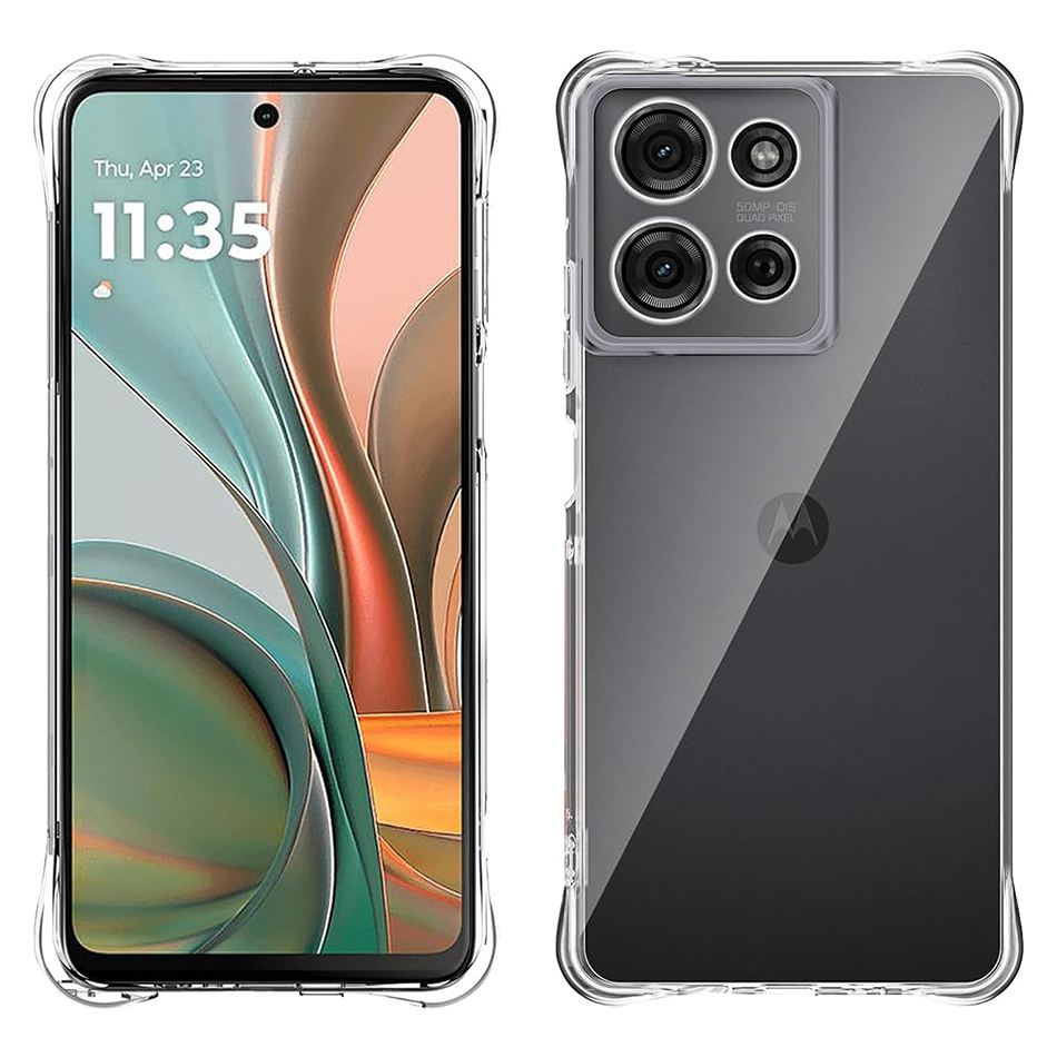 Flexi Gel Shockproof Case for Motorola Moto G75 - Clear (Gloss Grip)