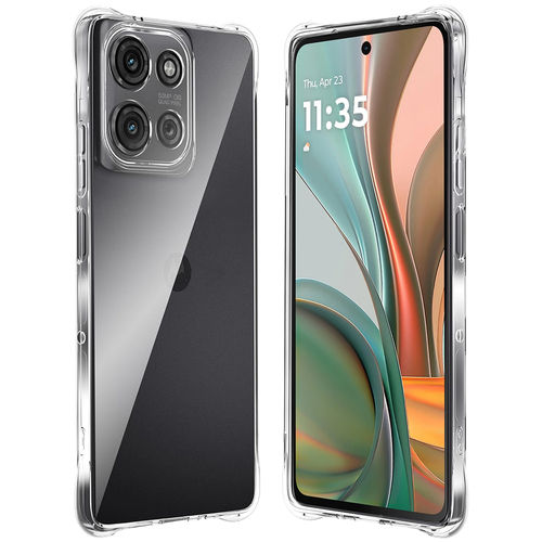 Flexi Gel Shockproof Case for Motorola Moto G75 - Clear (Gloss Grip)