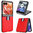 Slim Hard Shell Wallet Case / Card Holder Pouch for Motorola Razr 50 - Red