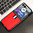 Slim Hard Shell Wallet Case / Card Holder Pouch for Motorola Razr 50 - Red