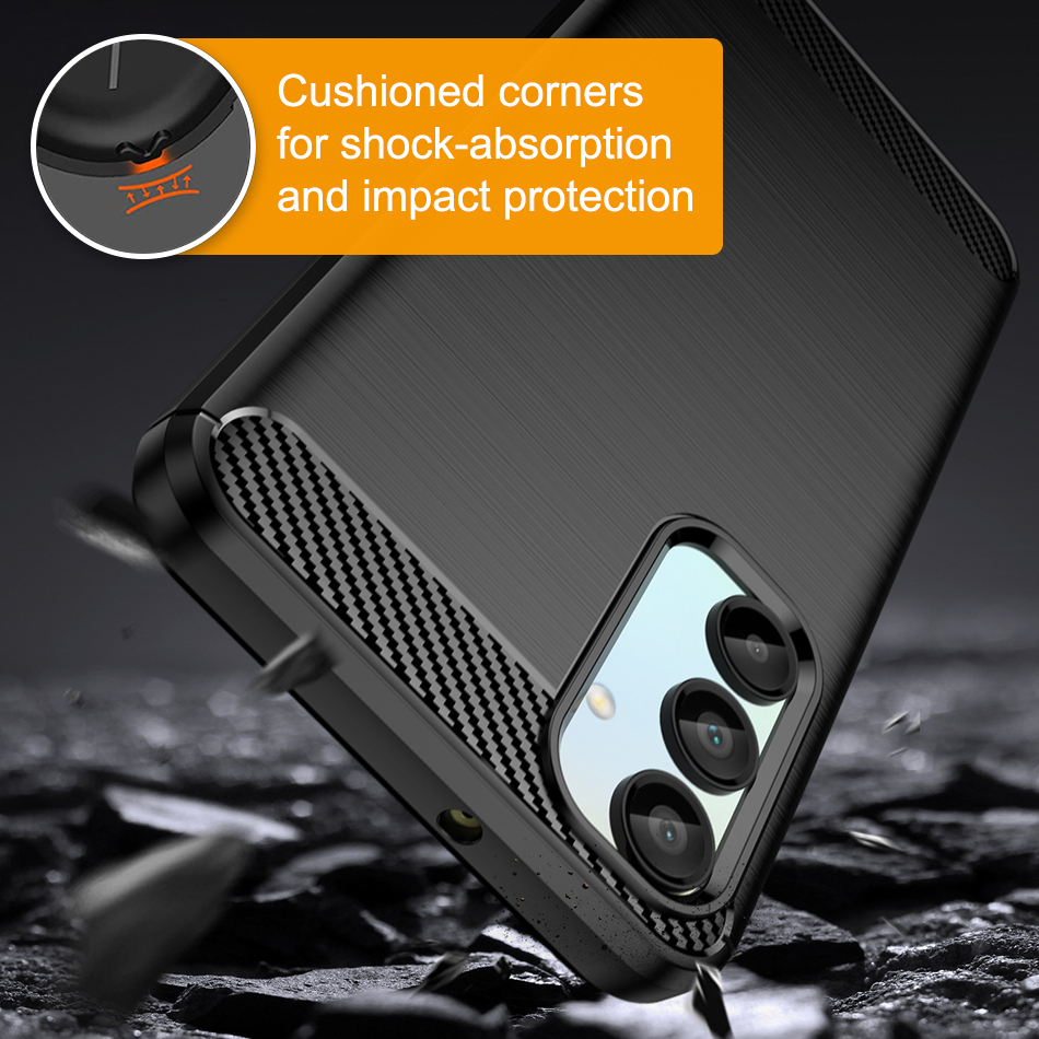 Flexi Slim Carbon Fibre Case for Samsung Galaxy A16 5G - Brushed Black