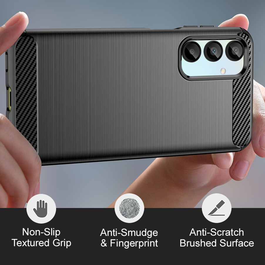Flexi Slim Carbon Fibre Case for Samsung Galaxy A16 5G - Brushed Black