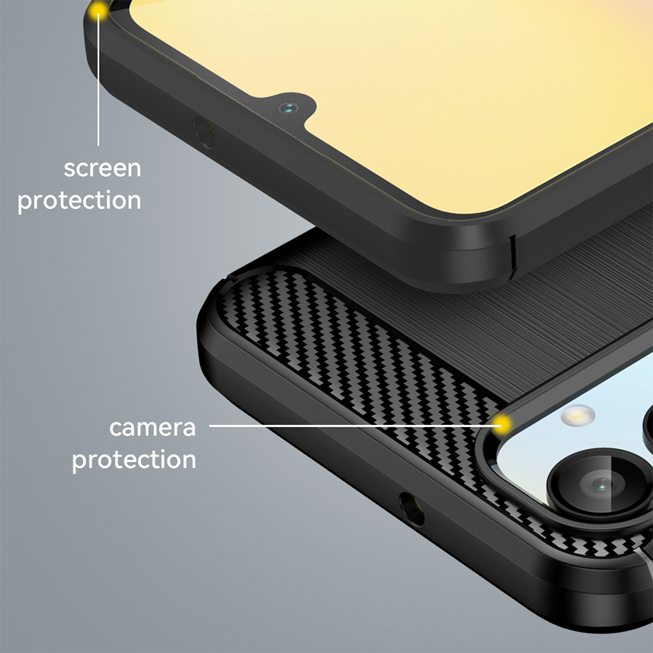 Flexi Slim Carbon Fibre Case for Samsung Galaxy A16 5G - Brushed Black