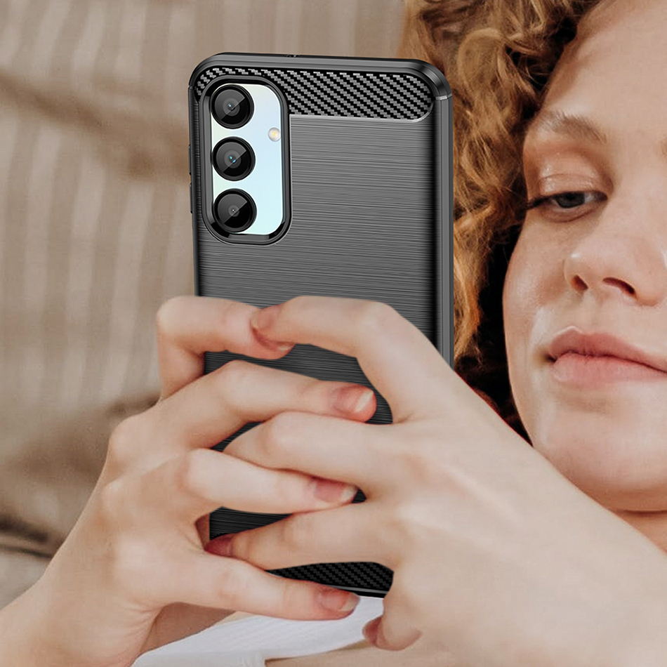 Flexi Slim Carbon Fibre Case for Samsung Galaxy A16 5G - Brushed Black