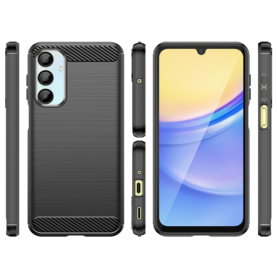 Flexi Slim Carbon Fibre Case for Samsung Galaxy A16 5G - Brushed Black