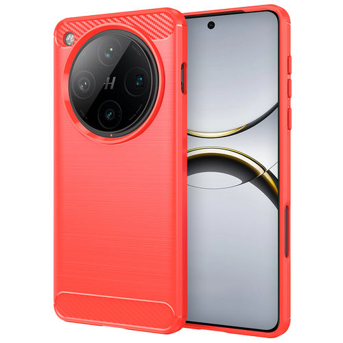 Flexi Slim Carbon Fibre Case for Oppo Find X8 Pro - Brushed Red
