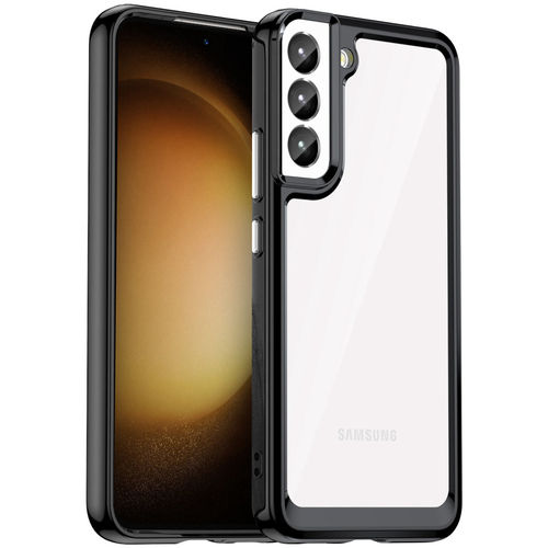 Hybrid Acrylic Tough Shockproof Case for Samsung Galaxy S23 - Black (Frame)