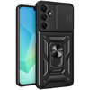 Heavy Duty Shockproof Case / Slide Camera Cover for Samsung Galaxy A16 5G - Black