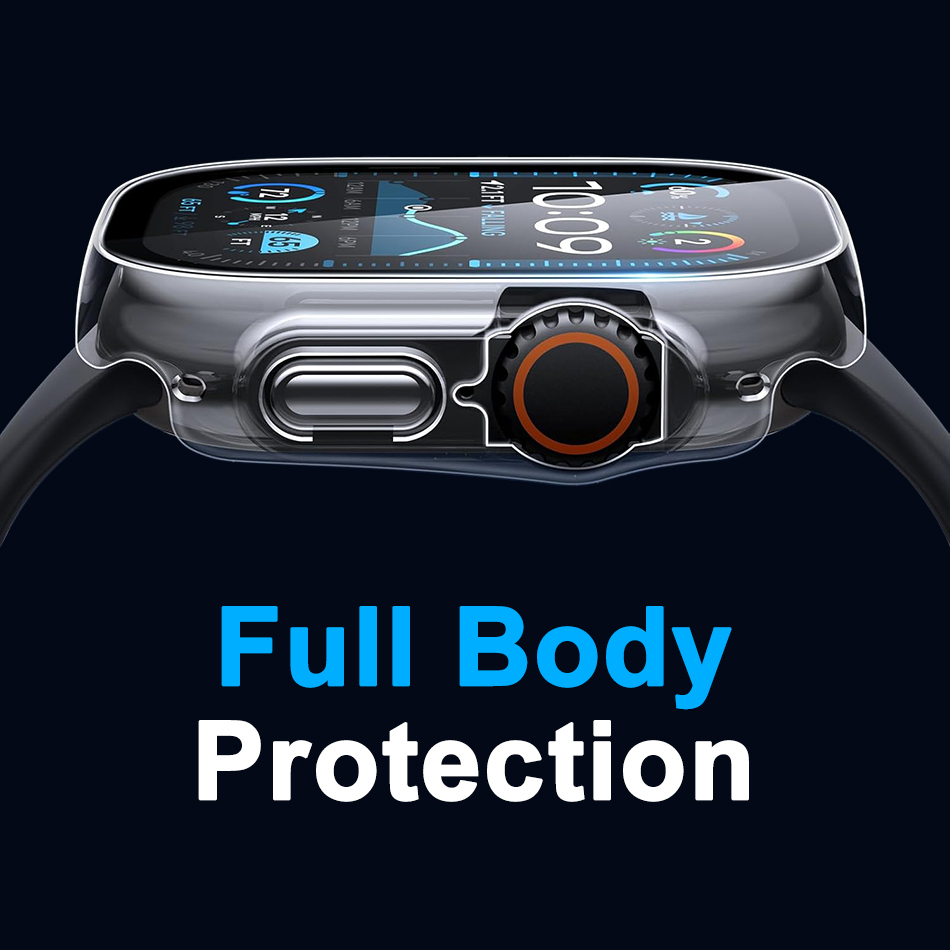 Anti-Scratch Hard Shell Case for Apple Watch Ultra 49mm - Clear (Frame)
