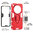 Slim Armour Tough Shockproof Case / Ring Holder Stand for Oppo Find X8 Pro - Red