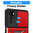 Heavy Duty Shockproof Case / Slide Camera Cover for Motorola Moto G22 - Red