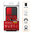 Heavy Duty Shockproof Case / Slide Camera Cover for Motorola Moto G22 - Red