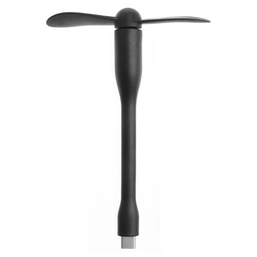 Mini Bendable USB Type-C Portable Fan - Black